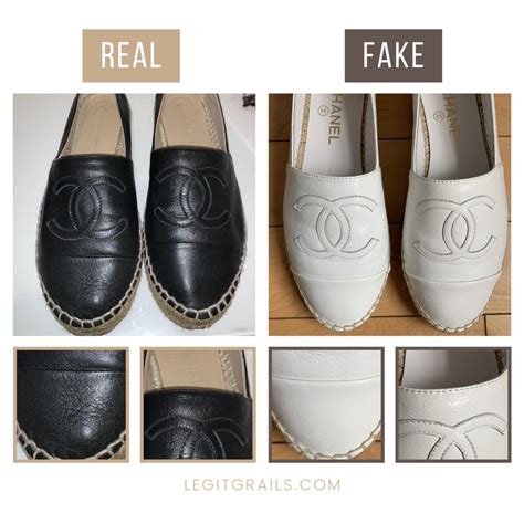 fake vs real chanel espadrilles|how to spot Chanel espadrilles.